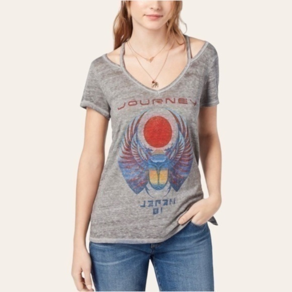 Lucky Brand Distressed Journey Graphic T-Shirt HEG 💕